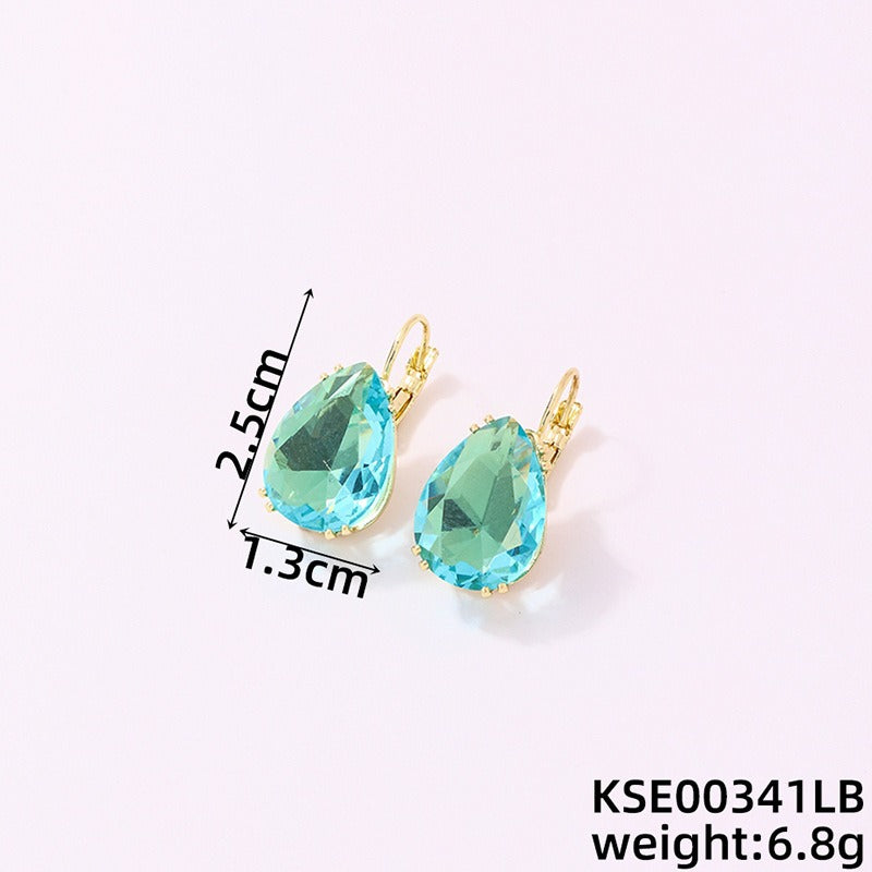 water droplet shaped hanging earrings