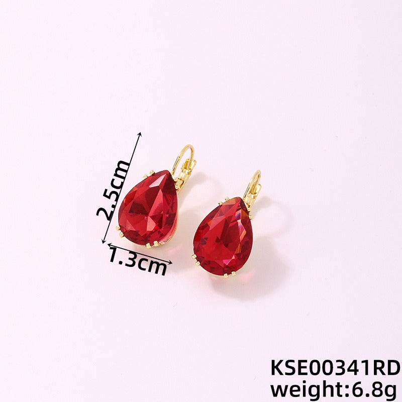 water droplet shaped hanging earrings