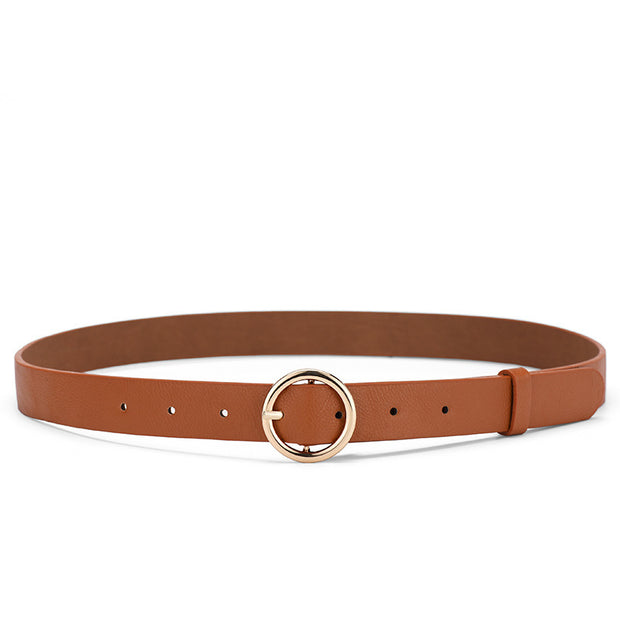 Women's Versatile Round Buckle Belt