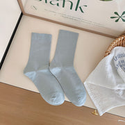 Women's Fashion Pure Cotton Mid-calf Length Socks