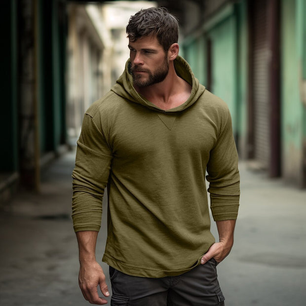 Solid Color Men's  Outdoor Top