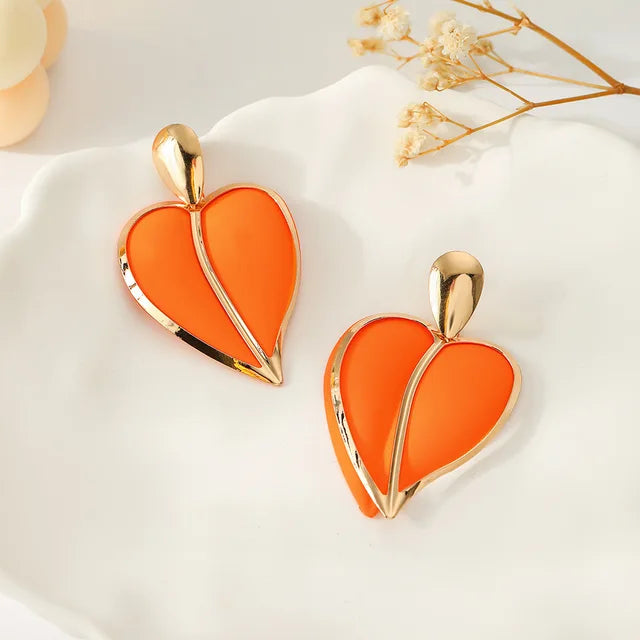 multi color leaf earrings
