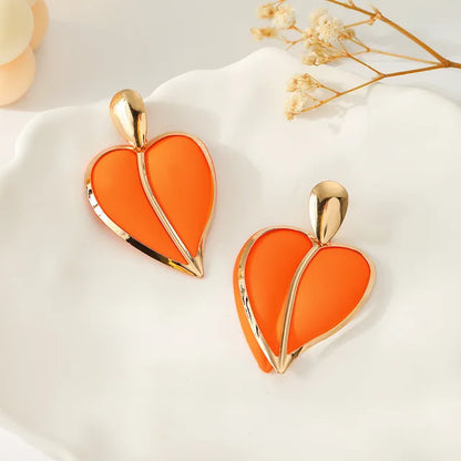 multi color leaf earrings