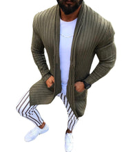 Long-sleeved Lapel Cardigan