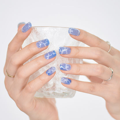 Xiantai UV Gel Nail Art Patches Semi-Cured Light Therapy Nail Stickers Waterproof 16 Finger Half Cured Nail Full Cover Wholesale