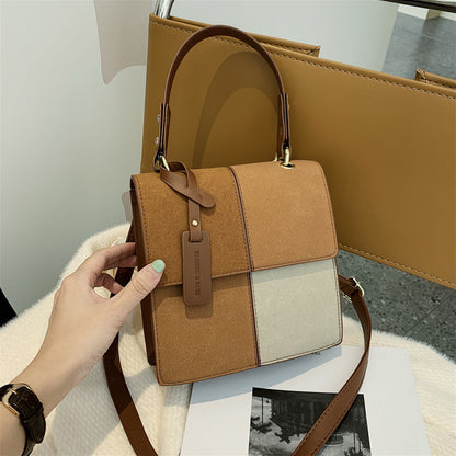 Simple Stitching Square Top Handle Bags
