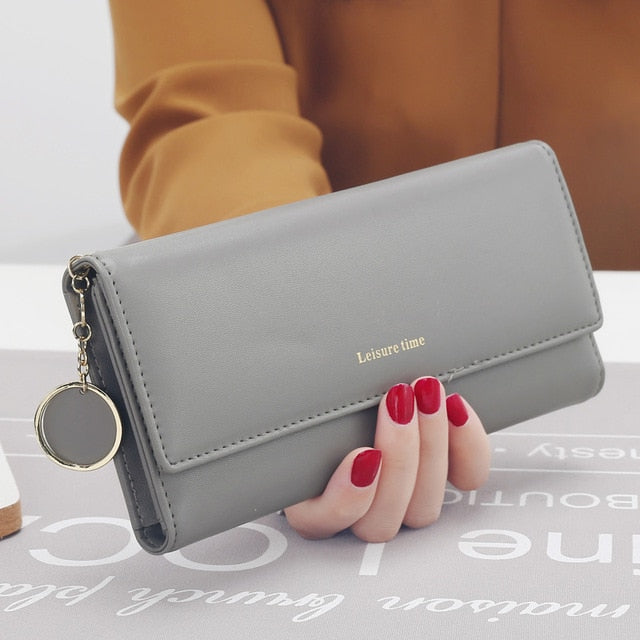 Women Multi-functional wallet Purse Fresh PU leather C
