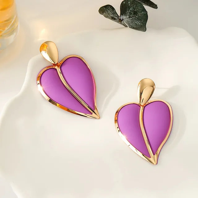 multi color leaf earrings