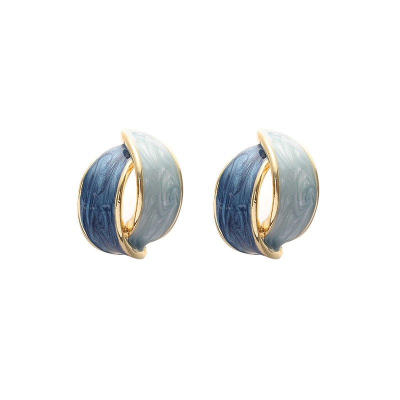 Blue stud earrings