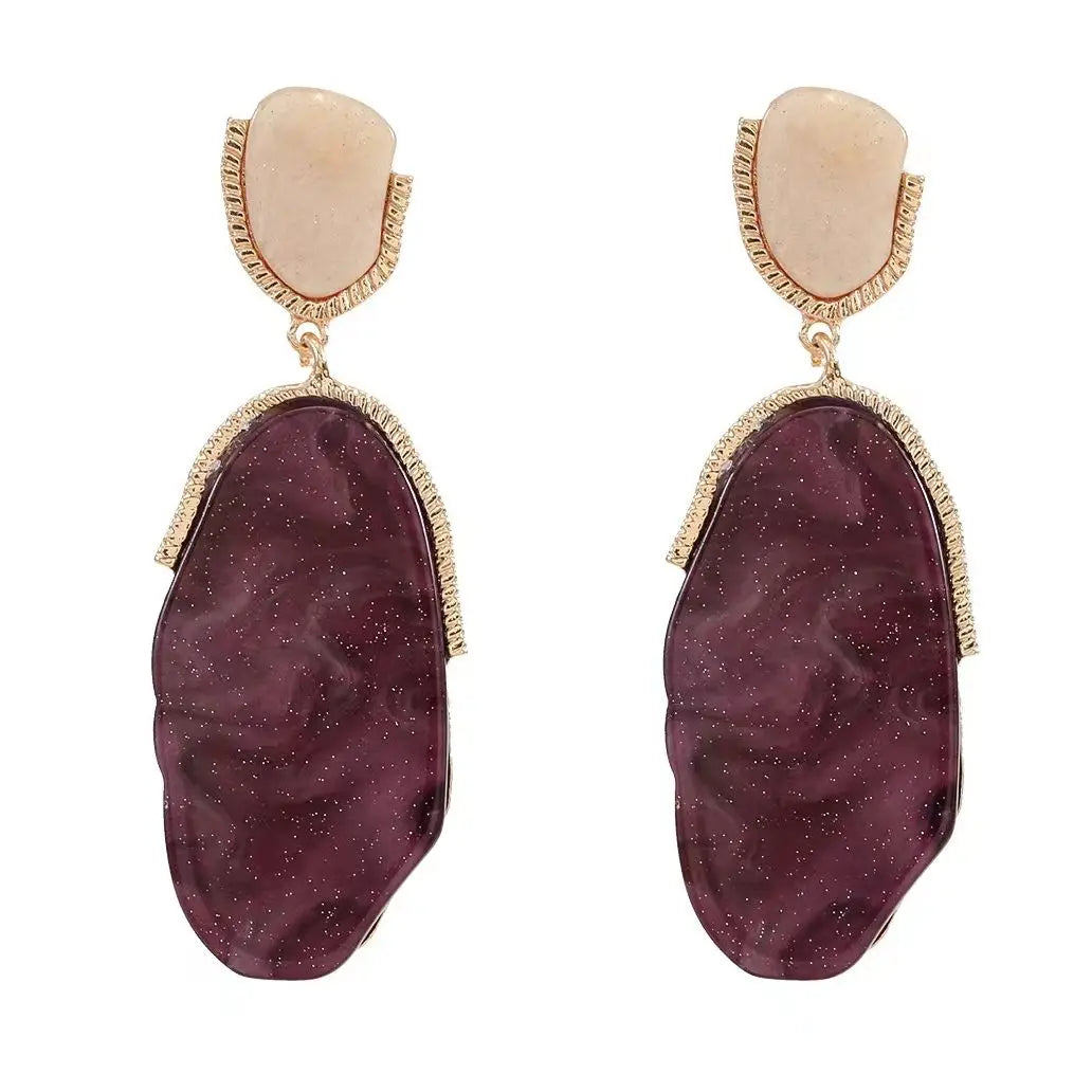 New Geometric Resin Dangle Earrings for Woman Jewelry
