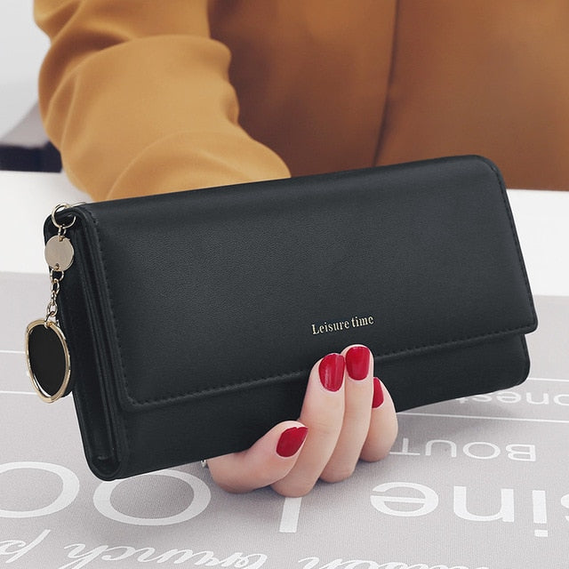 Women Multi-functional wallet Purse Fresh PU leather C