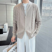 Men Niche Zipper Knitted Cardigan