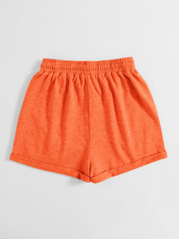 Drawstring Pocketed Elastic Waist Shorts