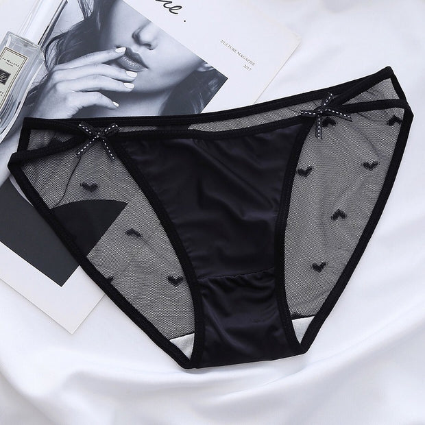 Mesh Bow Low-rise Underwear