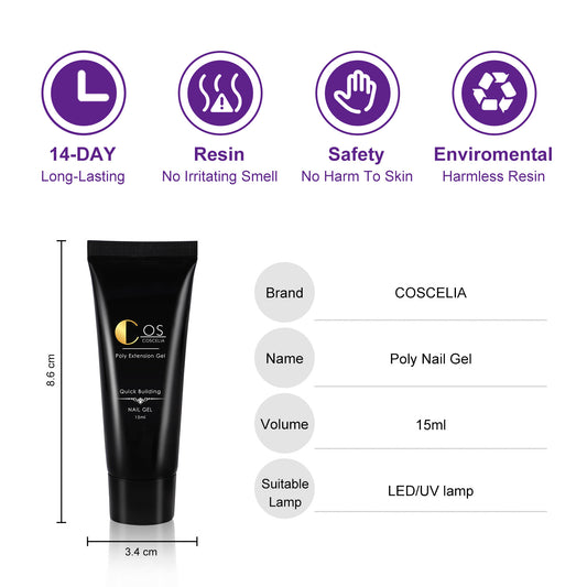 New 6 Color Gift Box With Temperature Change Gradient Extension Glue Nail Shop Manicure Painless Paper-Free Extension Glue
