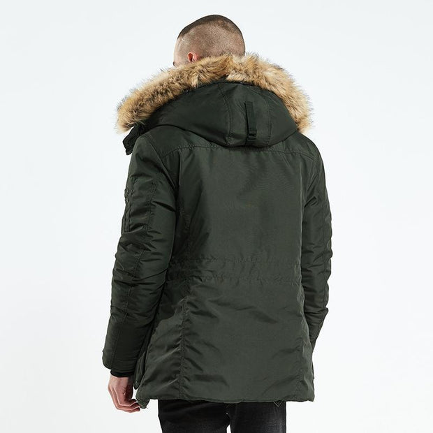 Men Warm Winter Long Cotton Jacket