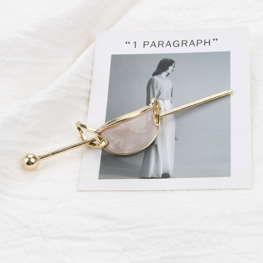 Geometric women's alloy hairpin