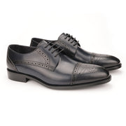 Leather Brogue Carved Dress Shoes Men