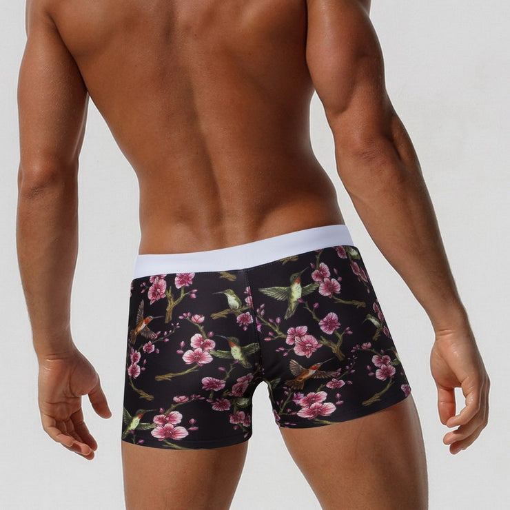 Double pocket men's swimming trunks