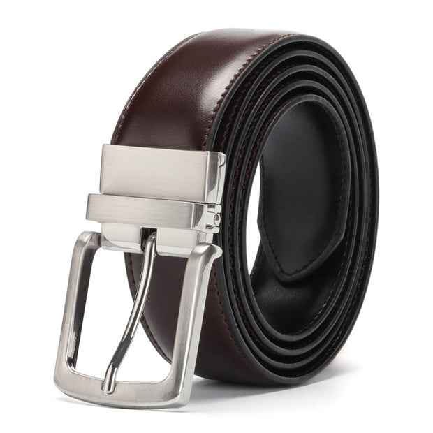 Men's rotating pin buckle belt