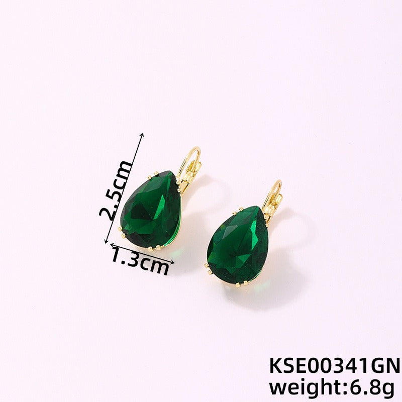 water droplet shaped hanging earrings