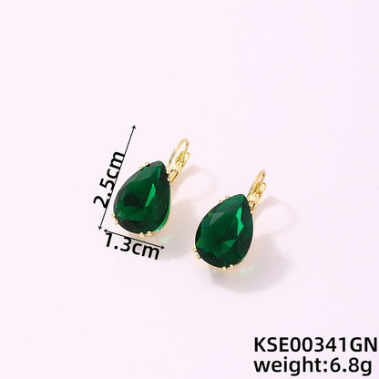 water droplet shaped hanging earrings
