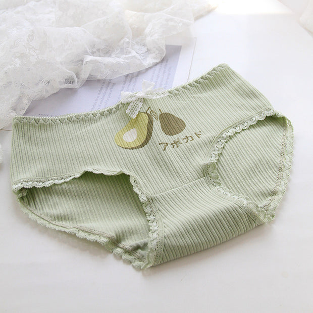 Woman Avocado Cotton Underwear