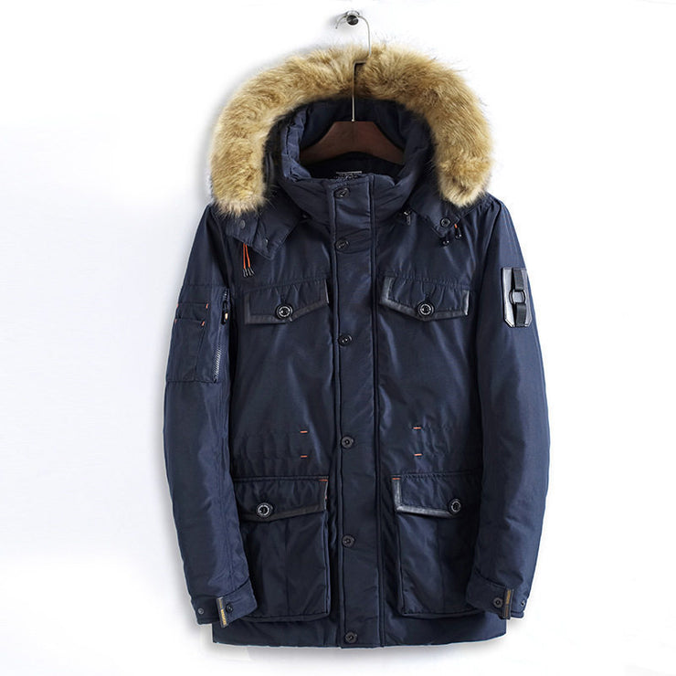 Men Warm Winter Long Cotton Jacket