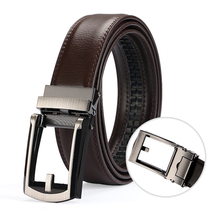 Two-layer Buckle Men's Belt