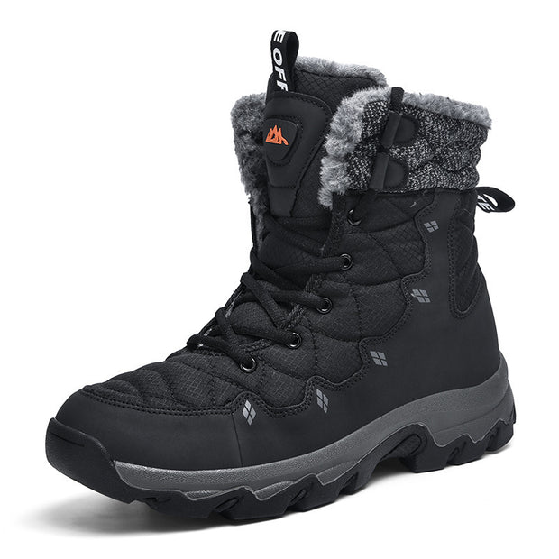 Men's Thick-soled Fleece-lined High-top Snow Boots