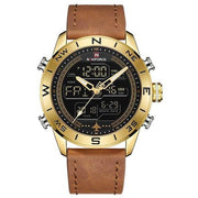 Men Leather Quartz Watch