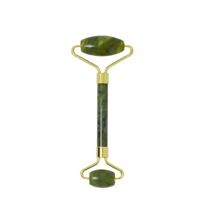 Jade beauty device scraping plate roller massage stick zinc alloy flower stand double head mute beauty device