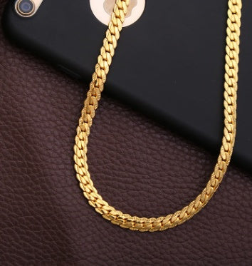 Men Gold Tone Snake Chain