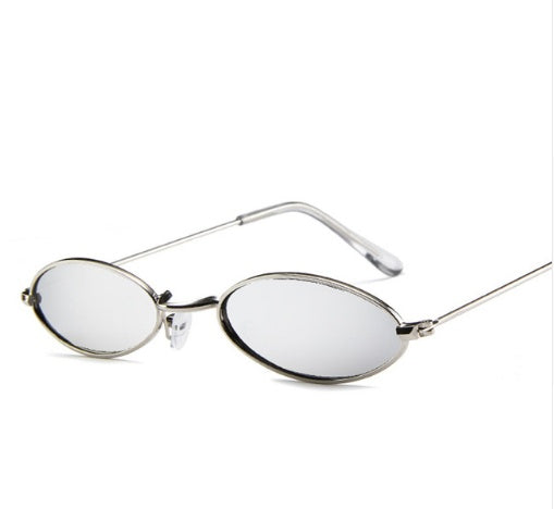 Metal Elliptical Small Frame Glasses for Men