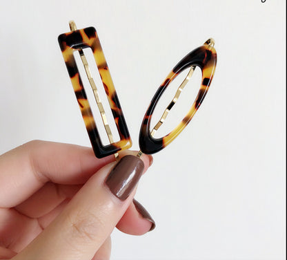 leopard pattern side clips