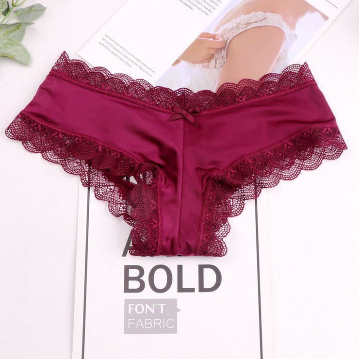 Woman Lace Underwear With Bow in the back