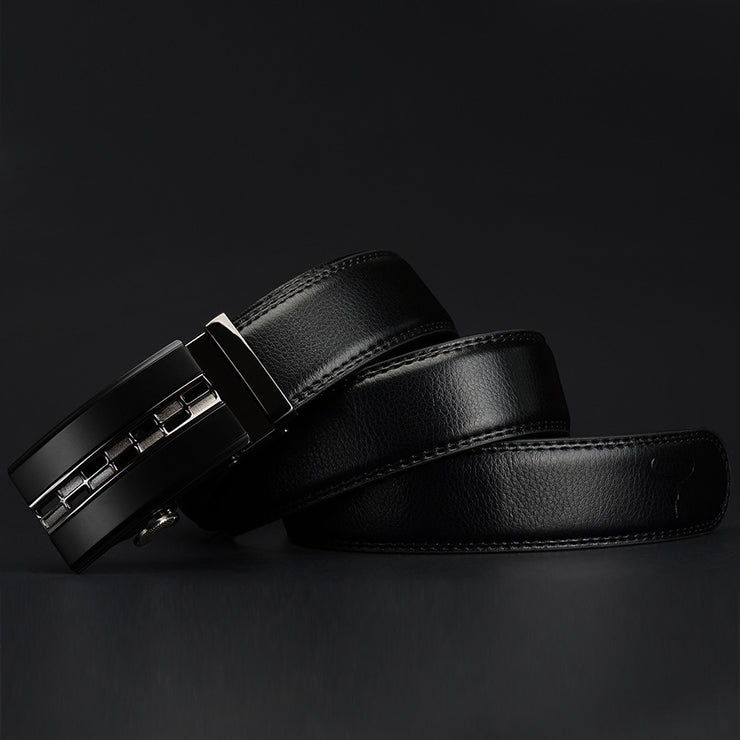 Men two-layer leather belt