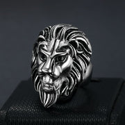 Fashion Titanium Steel Lion's Head Men's Ring