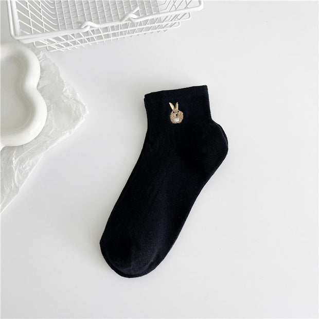 Women's Fashionable Cotton Embroidered Socks