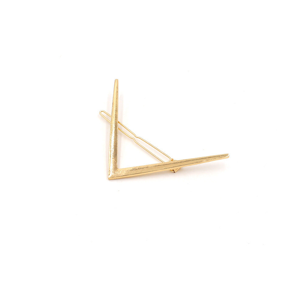 Geometric Alloy Flat-head Hairpin