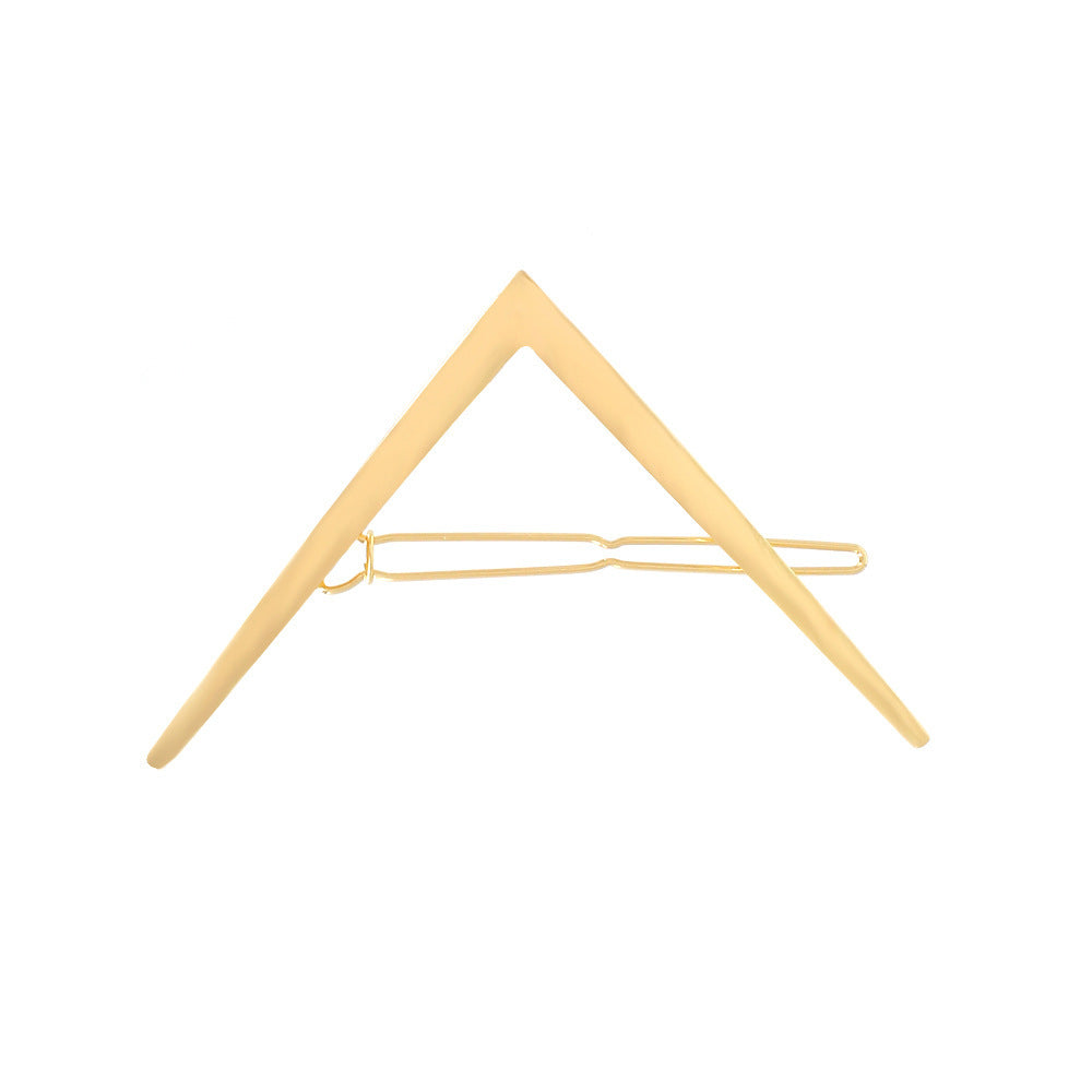 Geometric Alloy Flat-head Hairpin