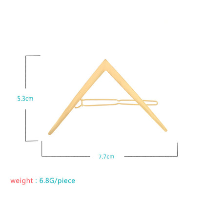 Geometric Alloy Flat-head Hairpin