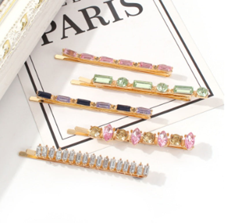 Women Colored Diamonds Hair pin