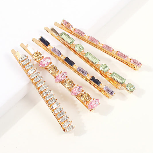 Women Colored Diamonds Hair pin
