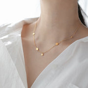 Five Small Round Clavicle Female Necklace