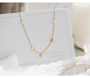 Five Small Round Clavicle Female Necklace