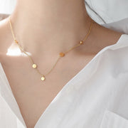 Five Small Round Clavicle Female Necklace