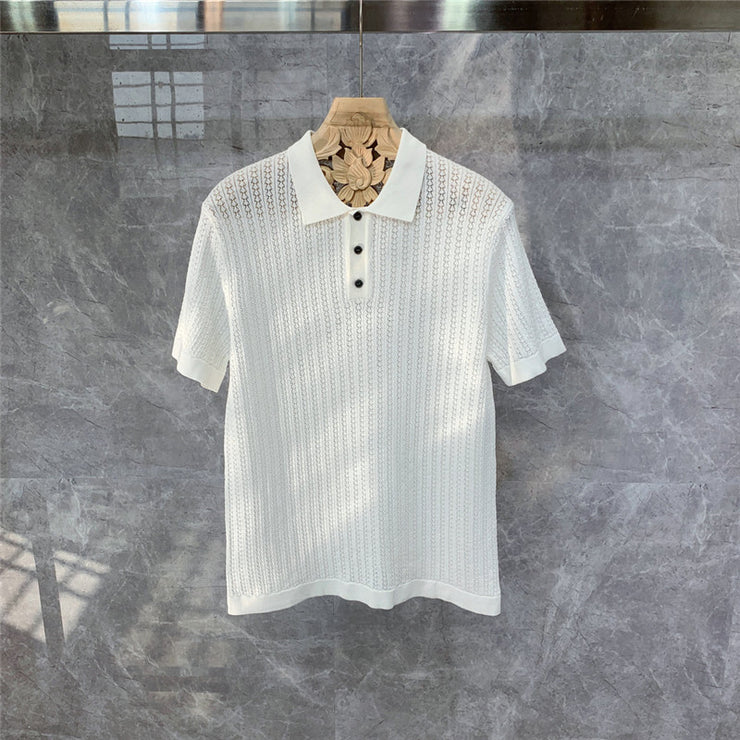 High-end Knitted Short-sleeved Polo Shirt