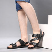 Men Leather Buckle Sandals