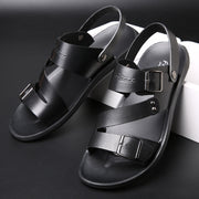 Men Leather Buckle Sandals